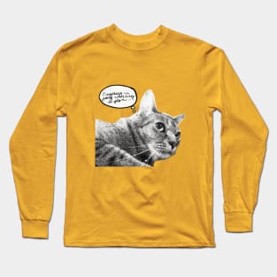 Plotting Cat- Everything is going according to plan Long Sleeve T-Shirt